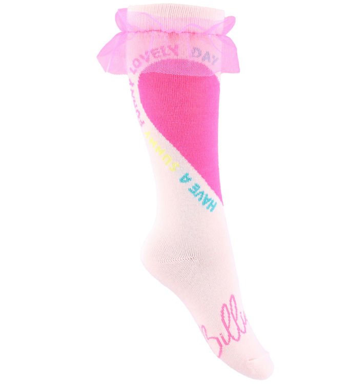 Billieblush Strømper i Rosa Pink med Tyl - Fantastisk Tilbud!