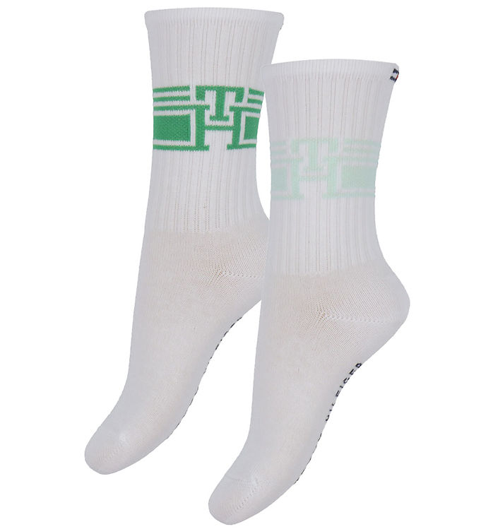 Strømper   2 Pak   Faded Green fra Tommy Hilfiger