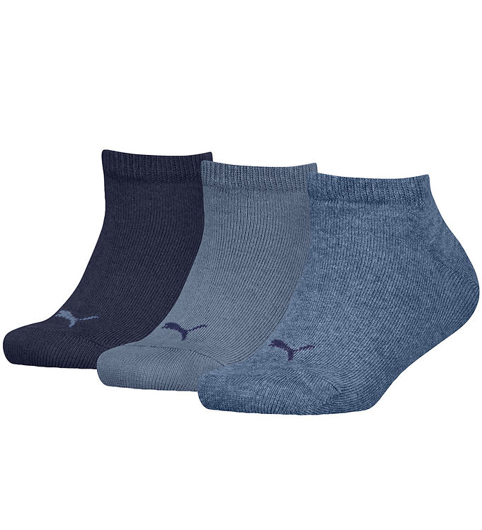 Puma Ankelstrømper 3 Pak til Børn - Denim Blå