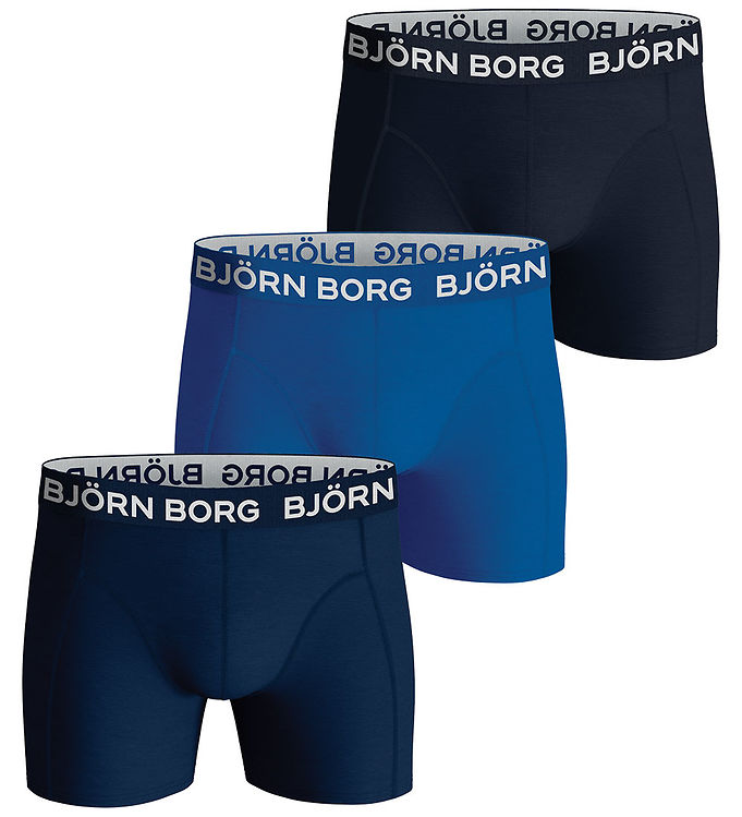 Björn Borg Boxershorts 3 Pak - Blå Tilbud!