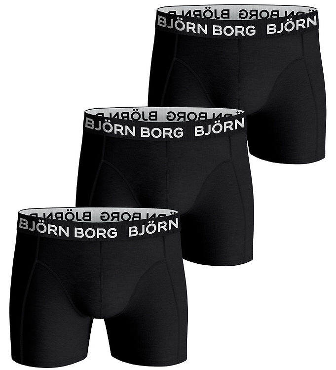 Björn Borg Boxershorts 3 Pak - Sort tilbud!