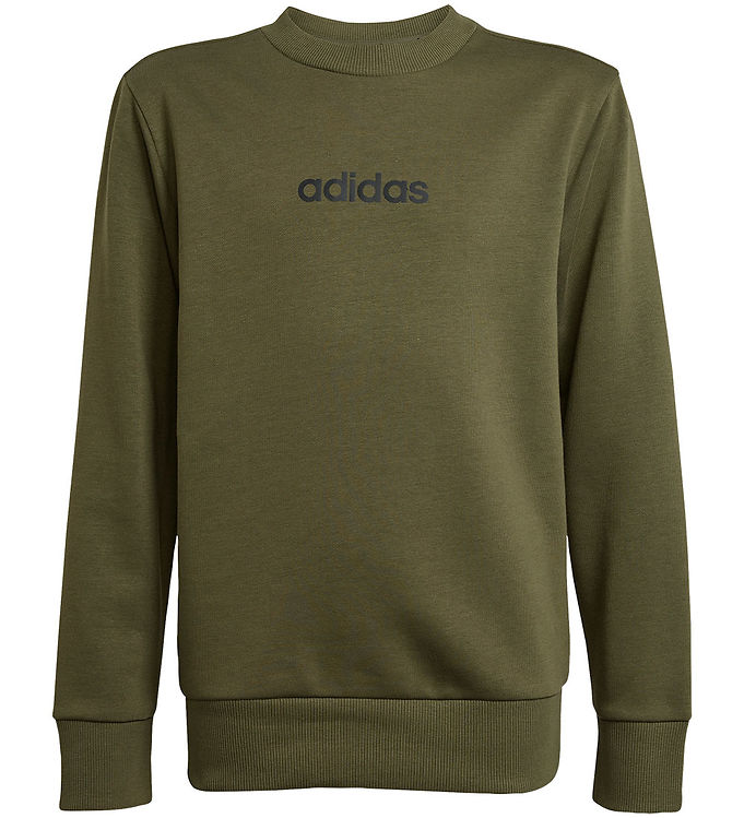 Adidas Performance Bluse J Lin Ft Crew Olistr Black på tilbud
