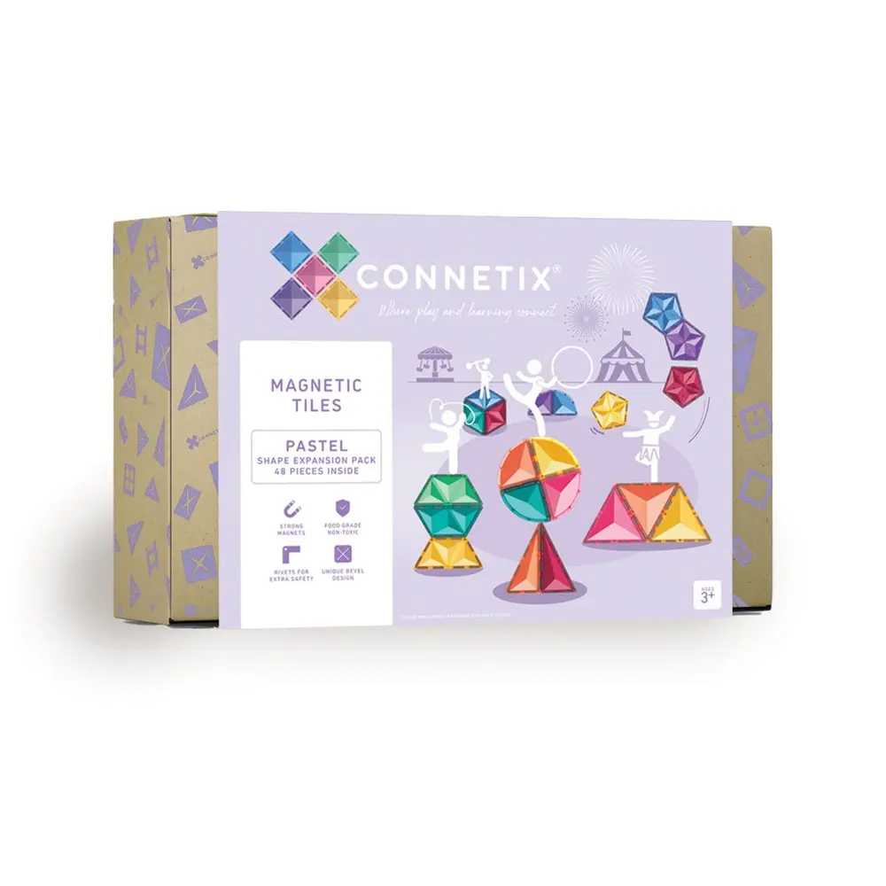 Connetix Udvidelsessæt 48 Dele - Pastel Magnetlegesæt
