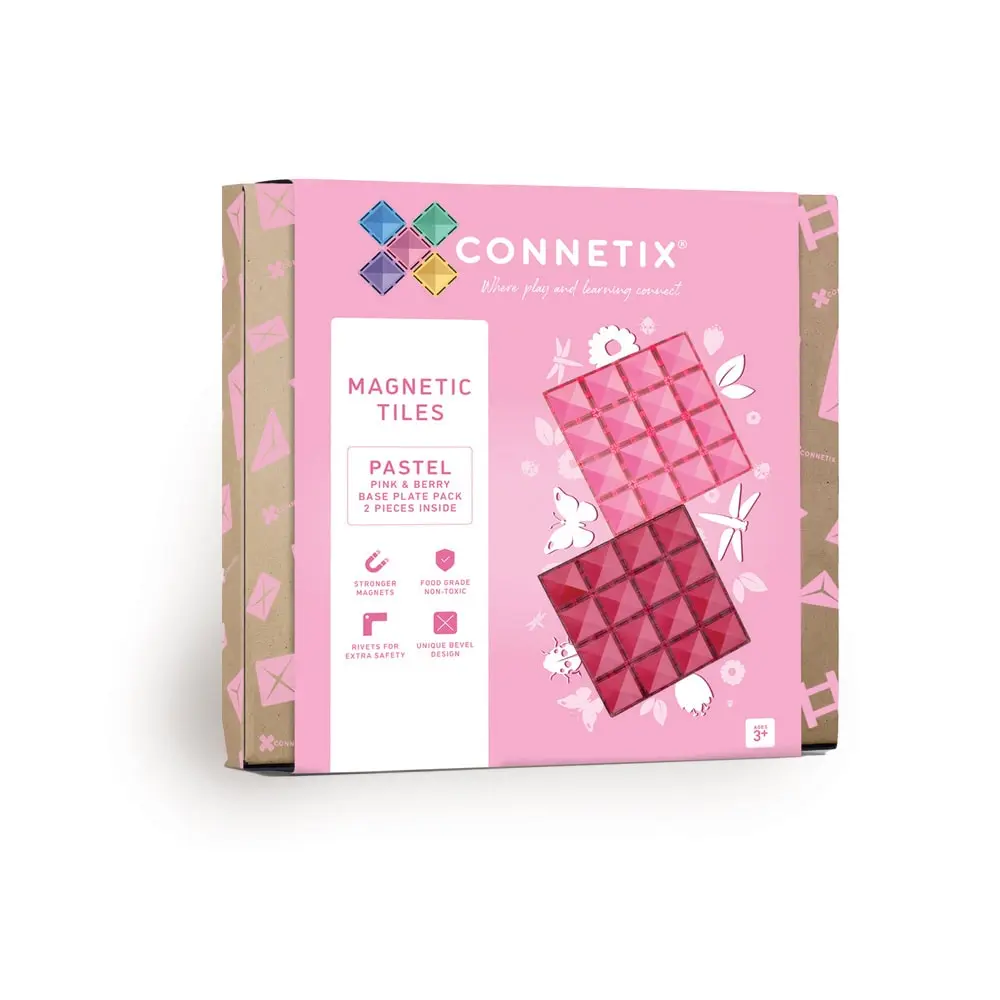 Baseplader Magnetplader 2 Stk. Pastel Pink & Berry - Tilbud!