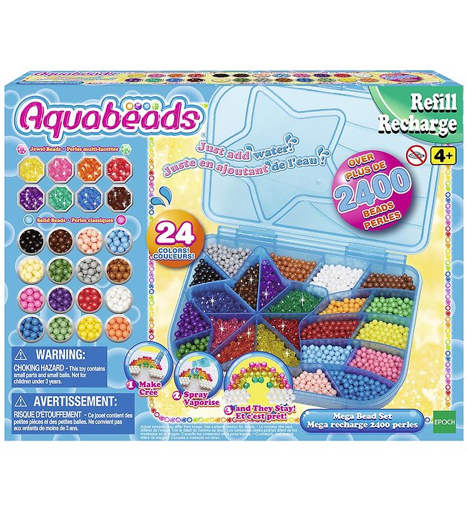 Mega Perlesæt med 2400+ Multifarvede Perler fra Aquabeads