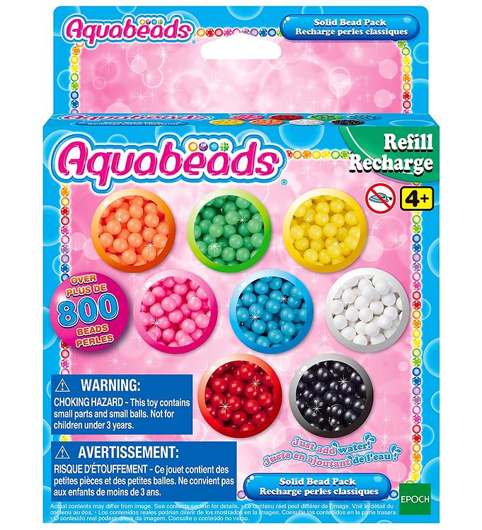 Perler   800+ Stk.   Solid Bead Pack   Multifarvet fra Aquabeads