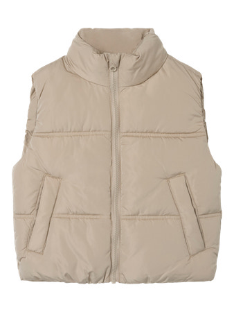 Beige Pufvest i Ren Cashmere fra Name It
