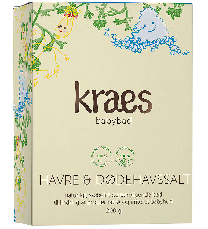 Babybad med Havre & Dødehavssalt - 200 G fra Kraes