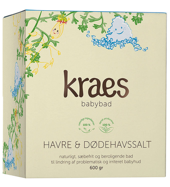 Babybad   Havre & Dødehavssalt   600 G fra Kraes