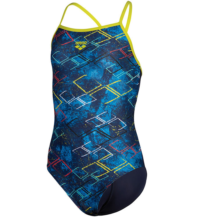 Arena Badedragt Light Drop Back i Navy og Soft Green