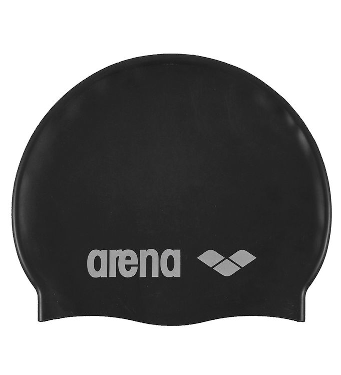 Arena Classic Silicone Badehætte i Sort/Sølv