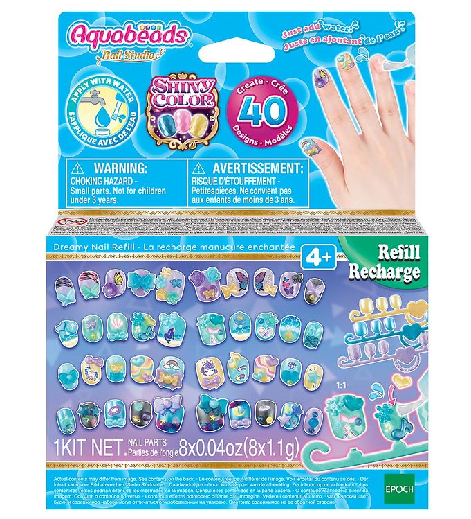 Perlesæt til negle - Dreamy Nail Refill fra Aquabeads
