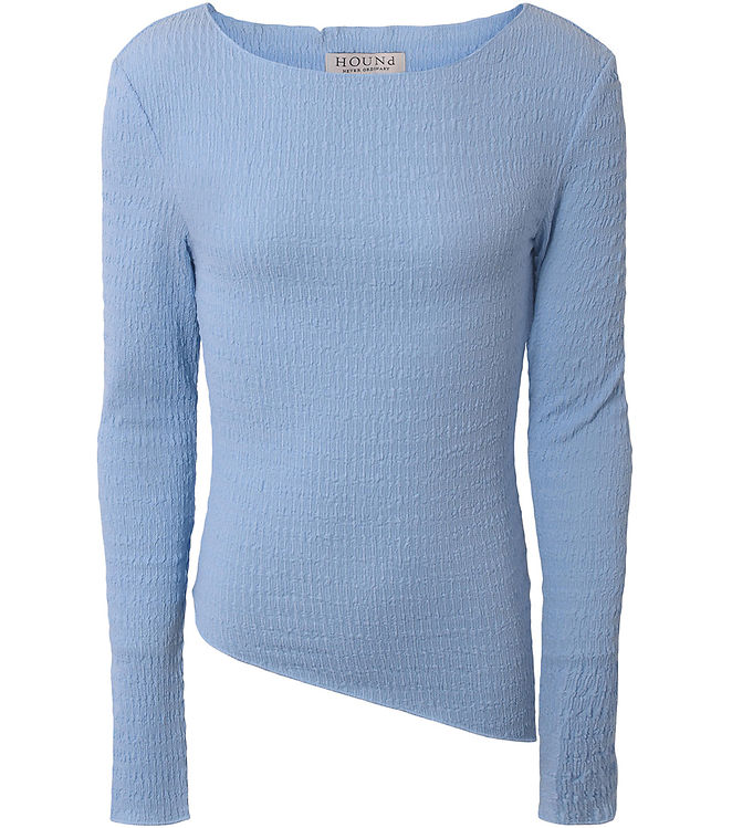 Asymmetrisk Bluse i Lys Blå fra Hound - Udsalg!