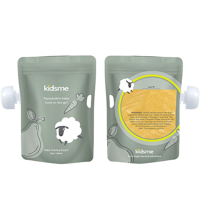 Kidsme Madposer 8 Pak 180 Ml Grøn - Perfekt til Snacks!