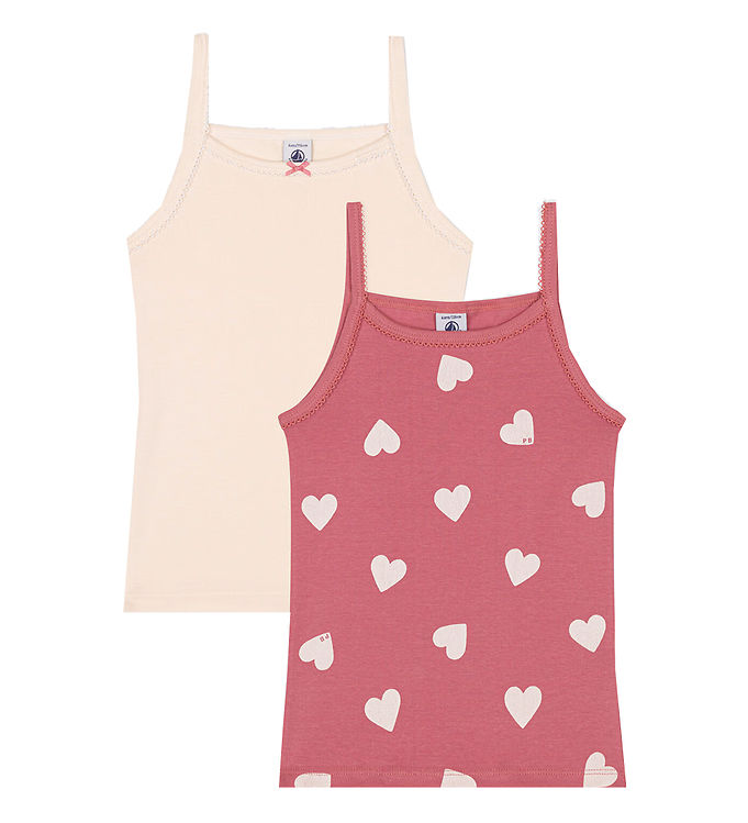 Undertrøje   2 Pak   Rosa Creme fra Petit Bateau
