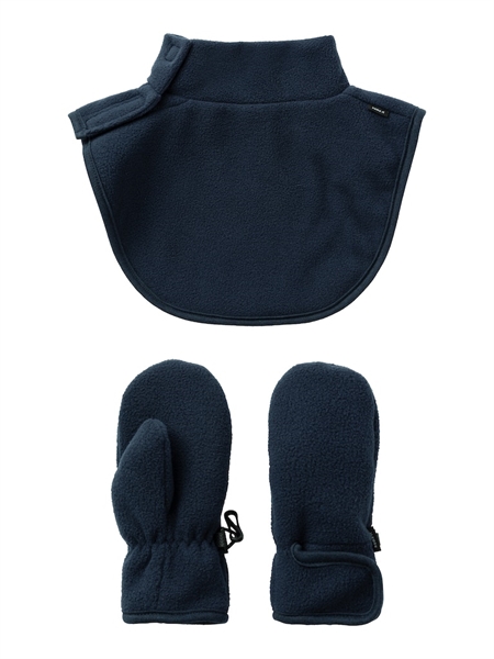 Fleece Sæt Mar Dark Sapphire med Halsedisse og Luffer