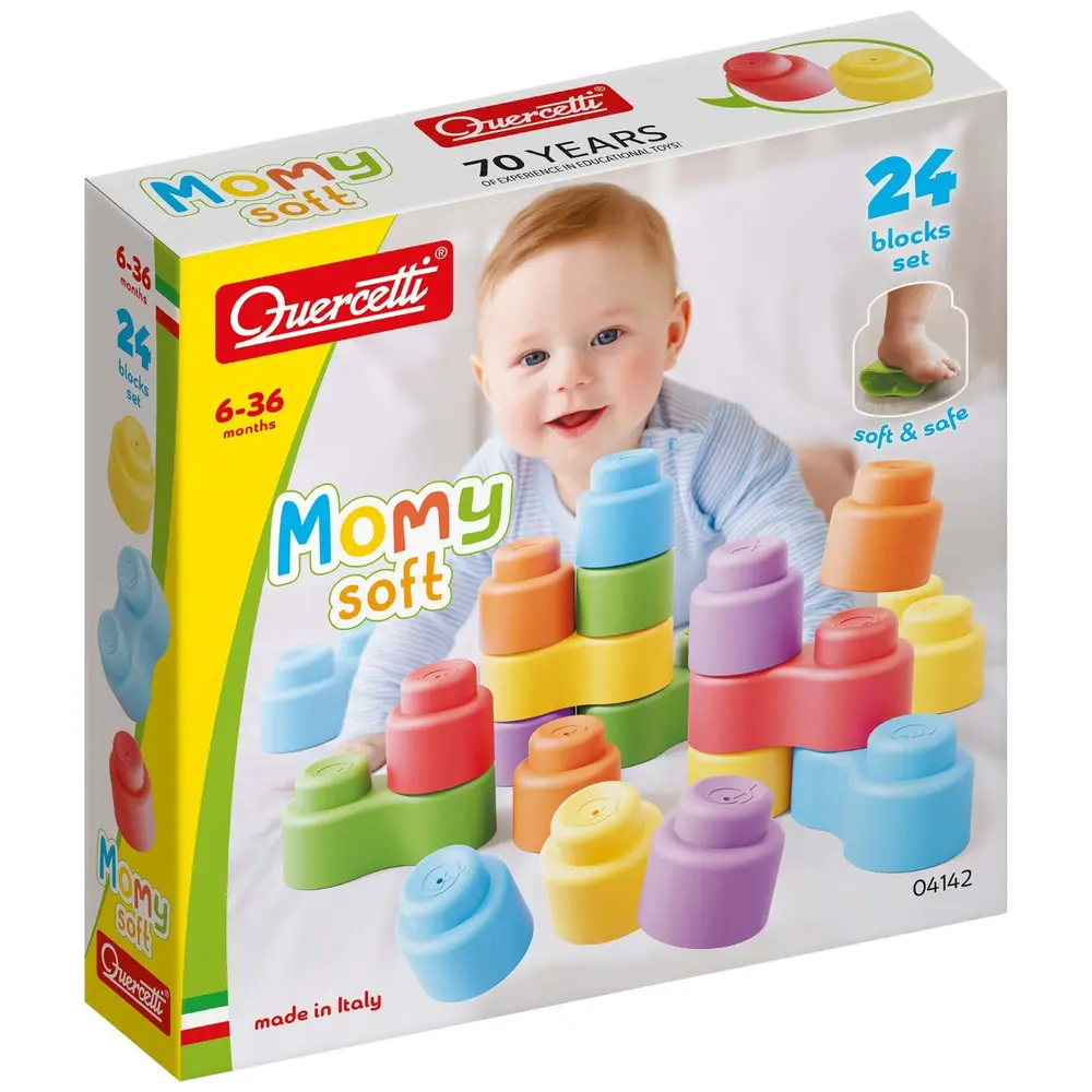 Momy Soft   24 Bløde Klodser fra Quercetti