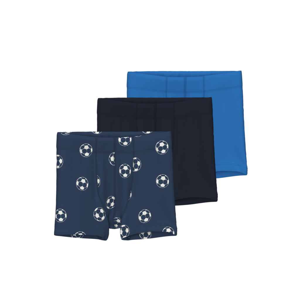 3 Pak Boxershorts Fodbold Dark Denim fra Name It