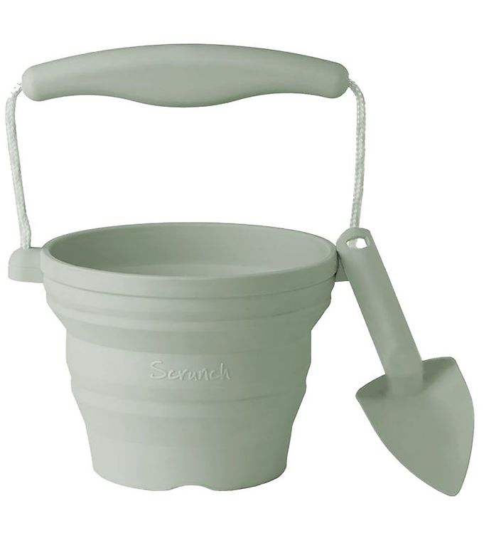Foldbar Spand M. Skovl   11x9 Cm   Sage Green fra Scrunch