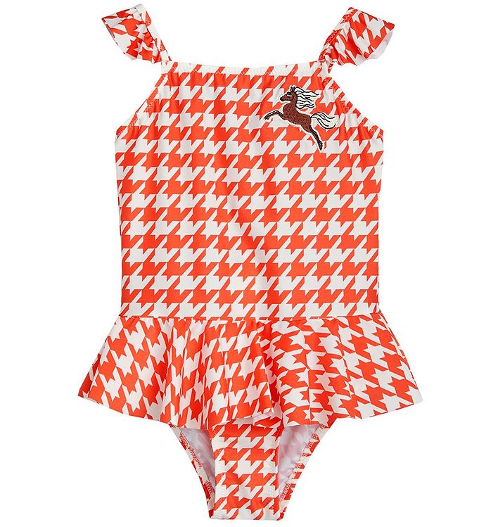 Badedragt   Uv50+   Houndstooth   Rød Hvid fra Mini Rodini
