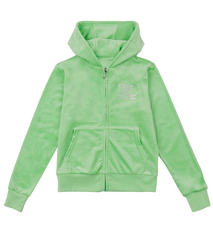 Juicy Couture Velour Cardigan i Green Ash - Fantastisk tilbud!