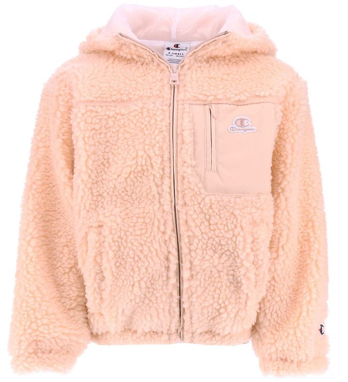 Cardigan M. Hætte   Plys   Rosa fra Champion