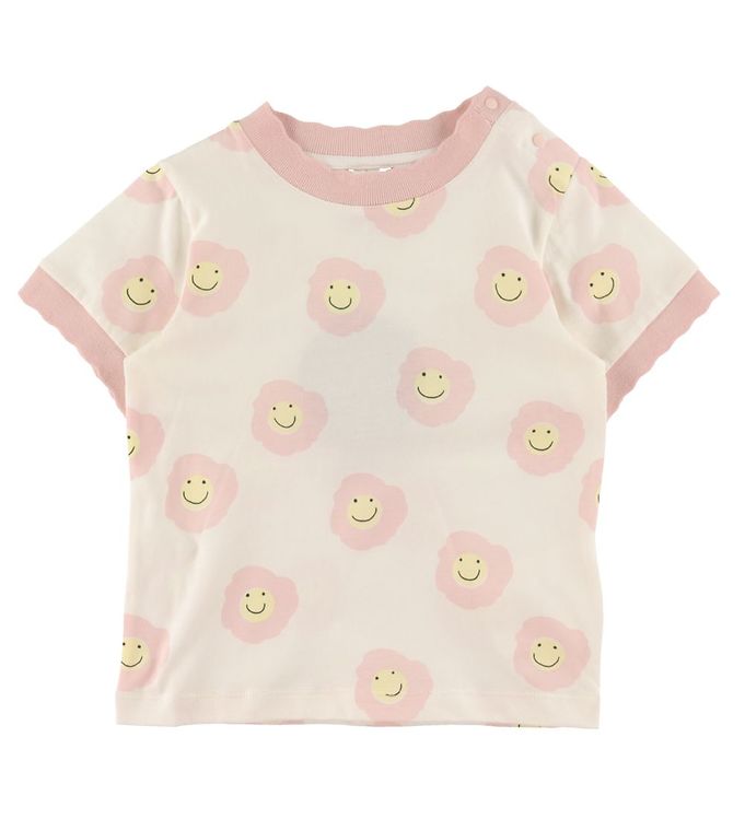 T Shirt   Hvid Rosa M. Blomster fra Stella Mccartney Kids