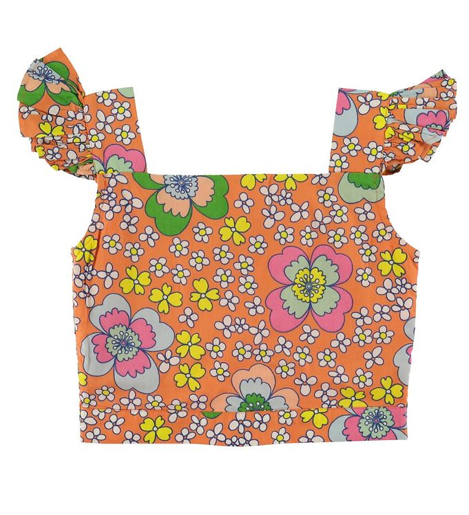Top   Cropped   Orange M. Blomster fra Stella Mccartney Kids