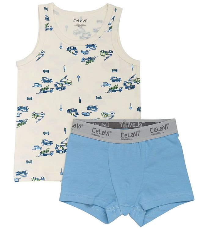 Undertøjssæt   Undertrøje Boxershorts   Daiquiri Green fra Celavi