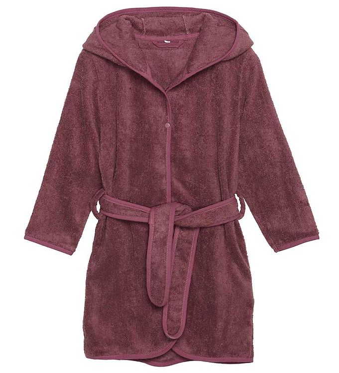 Badekåbe i gammel rose med kat fra Pippi Baby